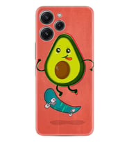 Xiaomi Redmi 12 128 GB 4 GB Ram Kılıf Silikon Desen Özel Seri Avokado Skate 1741