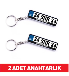 Plaka ve İsminize Özel Anahtarlık 2 adet