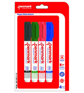 PENMARK HS-305-TK-04 BEYAZ TAHTA KALEMİ 4 RENK BLİSTER