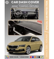 SKODA SCALA (2019-2024) Torpido Örtüsü Ön Göğüs Halı Torpido Koruma Tam Uyum Kaymaz UV Koruma