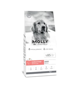 Molly Orta ve Büyük Irk Yetişkin Köpek Maması Somonlu 2 Kg (Beyaz)