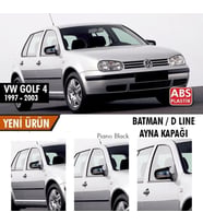Volkswagen Golf Uyumlu 4 (1997-2004) Batman Yarasa Ayna Kapağı (Parlak Siyah)