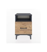 Arges Komodin Tek Raflı 2 Çekmeceli 44x30x64 Antrasit-Çam