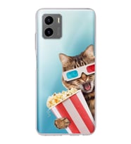 PrintiFy Vivo Y15S ile Uyumlu Kedi 1 Kamera Korumalı Şeffaf Kılıf