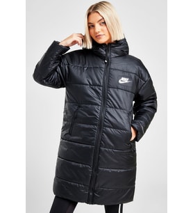 Nike Therma Fit Repel Synthetic Fill Parka Kadın Uzun Midi Kapüşonlu Mont Siyah