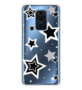 Xiaomi Redmi NOTE 9 Uyumlu Yıldızlar Tasarımlı Şeffaf Telefon Kılıfı