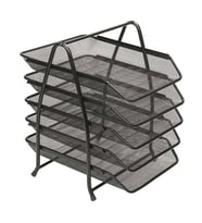 Kraf Perfore Evrak Rafı Metal 5 Katlı SİYAH 