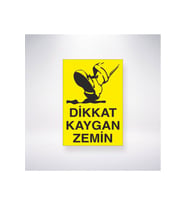 Dikkat Kaygan Zemin 21x35 Arkası Arkası Yapışkanlı Sticker (Çok Renkli)