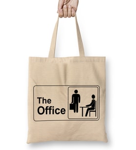 The Office Logo 01 Bez Çanta Uzun Saplı