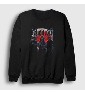 Presmono Unisex Siyah Red Moon Behemoth Sweatshirt 386420tt