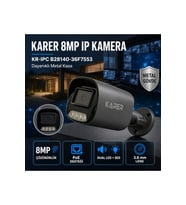 8MP IP Güvenlik Kamerası – PoE, Dual LED, Dahili Ses, Metal Kasa