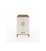 Kronos Komodin 3 Raflı Tek Çekmeceli 2 Kapaklı 60x59x96 Çam-Aytaşı