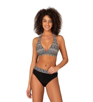 Endeep Kadın Desenli Boyundan Bağlamalı Bikini Takımı