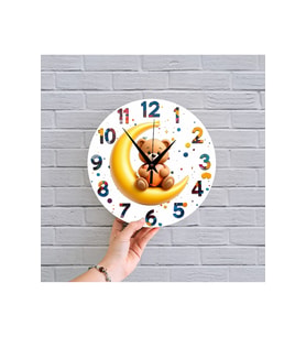 bilge Tasarım Çocuk Odası Duvar Saati 30 x 30 CM (Çok Renkli)