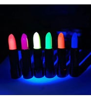 Karanlıkta Parlayan Yanan UV Neon Ruj Yüz Boyama 6 Adet 6 Renk (Çok Renkli)