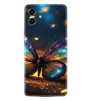 Samsung Galaxy A07 (SM-A075F) Kılıf Boutique Baskılı Resimli Rengarenk Kelebek Pcode -097
