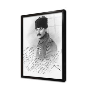 Atatürk Genç Subay Yılları Çerçeveli Cam Tablo