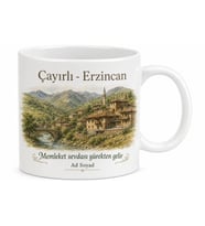 Çayırlı Tarihi Dokusu ve Doğası Erzincan Hatırası Kupa Bardak Hediye