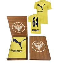 Puma Fenerbahçe  Tişörtü Kişiye Özel İsim Numara Baskılı Ahşap Kutulu Forma (Sarı)