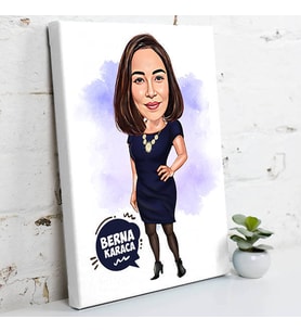 Bugün Harikayım Karikatürlü Kanvas Tablo