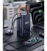 80000 mAh Taşınabilir Powerbank Süper Hızlı Şarj Çoklu Çıkış ve LED Göstergeli