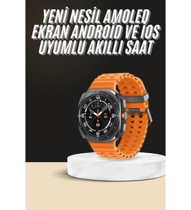 Akıllı Saat Unısex Zarif Görünümlü Titanyum Kasa Amoled Ekran Müzik Dinleme