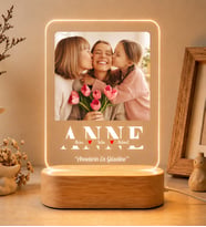 Anneler Günü Özel, Anneye Hediye Işıklı 3D Model Led Gece Lamba