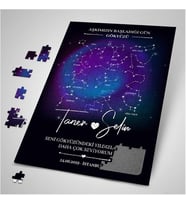 Kişiye Özel Yıldız Haritası 240 Parça Kişiye Özel Puzzle