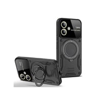 Durukar® Samsung Galaxy A06 Kılıf Joy Lens Standlı Kapak - Siyah