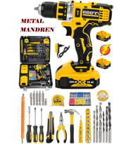 Alman 2 Akülü Turbo Vidalama Matkap 328 Vf 20 Ah Çelik Mandren Hiper Teknoloji 100 Parça Mega Set