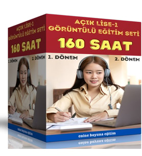 Açık Lise-1 Görüntülü Eğitim Seti (120 Saat Görüntülü Anlatım)