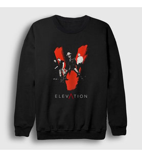 Presmono Unisex Siyah Elevation U2 Sweatshirt 121078tt