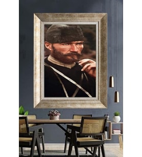 Gümüş Çerçeveli Atatürk Tablo za458