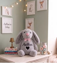 Kişiye Özel 60 cm İsim Yazılı Peluş Tavşan  Sevgiliye, Kardeşe, Kuzene Hediye