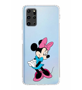 Samsung Galaxy S20 Plus  Kamera Korumalı Kapak Minnie Mouse Tasarımlı  Şeffaf  Kılıf