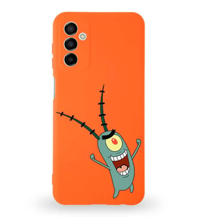 Samsung Galaxy M23 Uyumlu Lansman Kılıf Altı Kapalı İçi Kadife   Plankton Tasarımlı  Kapak (Şeffaf)
