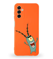 Samsung Galaxy M23 Uyumlu Lansman Kılıf Altı Kapalı İçi Kadife   Plankton Tasarımlı  Kapak (Şeffaf)