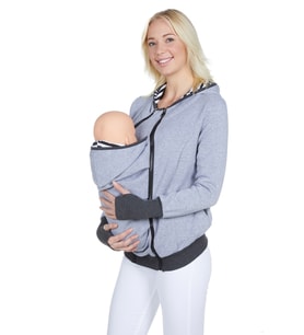 LuvmaBelly 4501 Pamuklu Bebek Cepli (Cepsiz de Kullanılabilen) Sweat (Gri)