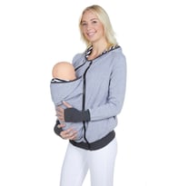 LuvmaBelly 4501 Pamuklu Bebek Cepli (Cepsiz de Kullanılabilen) Sweat (Gri)