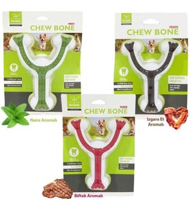 Nunbell Kuvvetli Çiğneyen Köpekler için Aromalı Sert Çatal Oyuncak M 14 cm