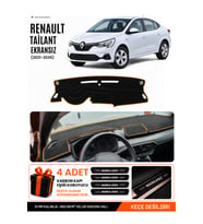 RENAULT TALIANT EKRANSIZ (2021-2026) Uyumlu Torpido Örtüsü Torpido Kılıfı - Siyah Kahverengi