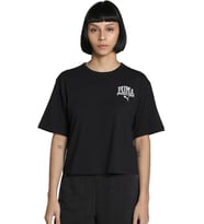 Puma PUMA CLASS Relaxed Crop Tee Siyah Kadın T-Shirt 68503001