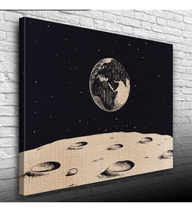 Aydan Dünyanın Görünüşü Kanvas Tablo 50 x 70