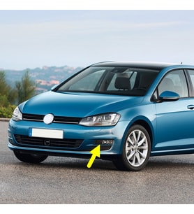 VW Golf 7 2013-2017 Ön Tampon Sol Sis Farı Çerçevesi Kromlu 5G0853211E