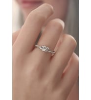 Gümüş Renk Halat Düğüm Model Kadın Yüzük