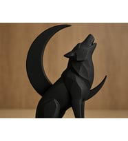 Kurt Ay Hilal Mini Dekoratif Figür 12CM Karbon PLA Oyuncak (Çok Renkli)