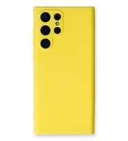 Galaxy S22 Kılıf Nano Içi Kadife Silikon - Sarı