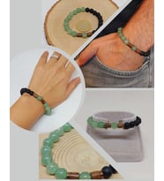 Aventurin & Oniks Taşı 8mm Unisex Tasarım Bileklik Hawaii Model (17605)