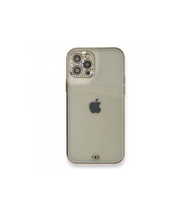 Apple İphone 12 Pro Kılıf Liva Taşlı Silikon - Mor