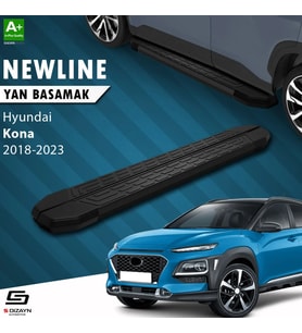 S-Dizayn Hyundai Kona NewLine Siyah Yan Basamak 173 Cm 2018-2023 A+ Kalite
